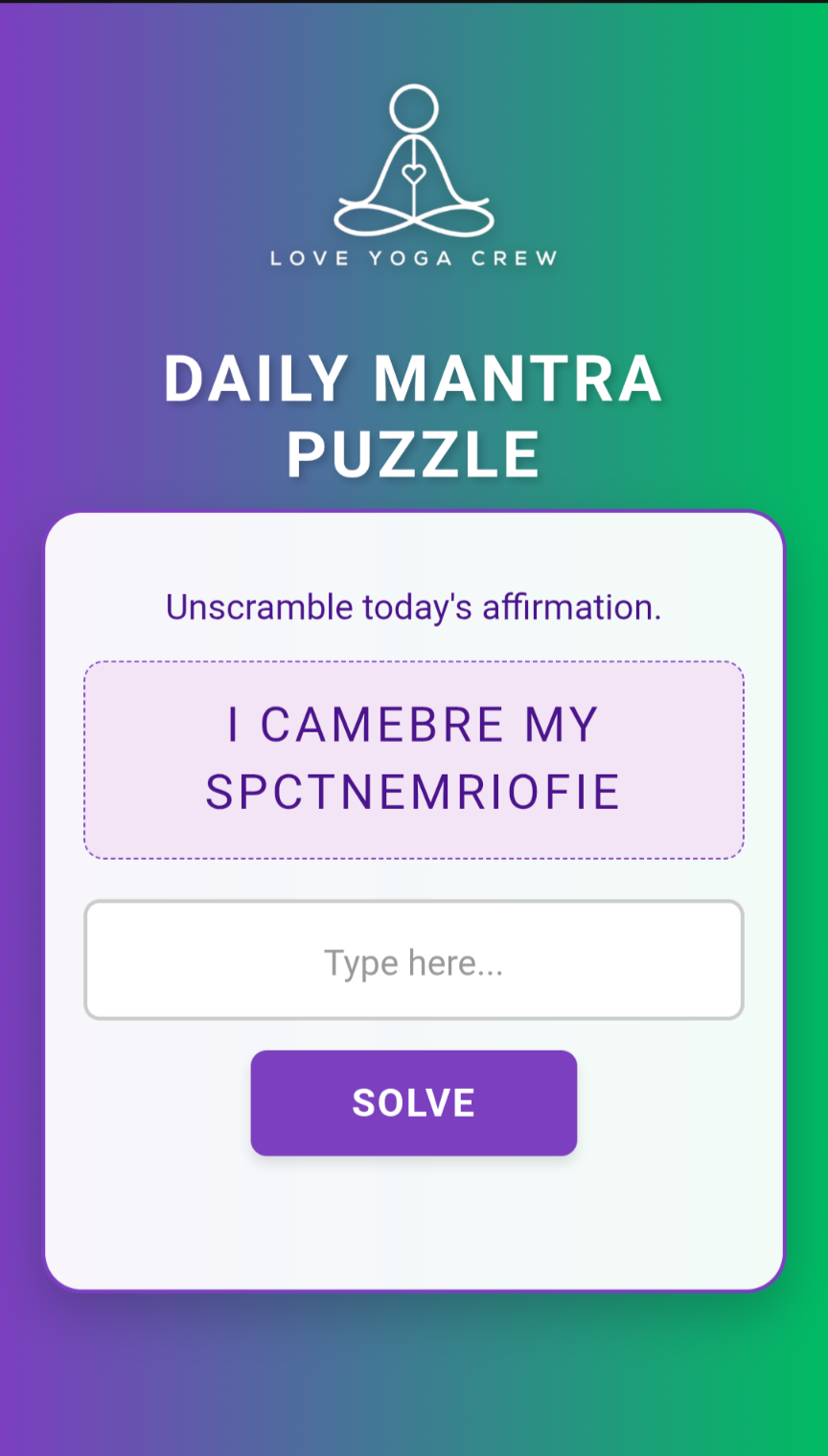 Love Mantra Interface